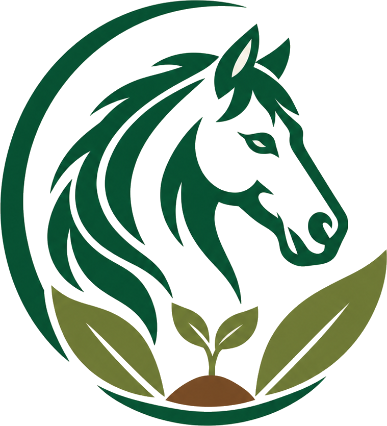 Greenhoof Organics horse and seedling mark